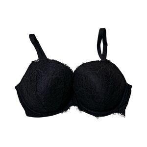 Victorias Secret Bra Womens Dream Angels Push Up Black Lace Size 36D Underwire